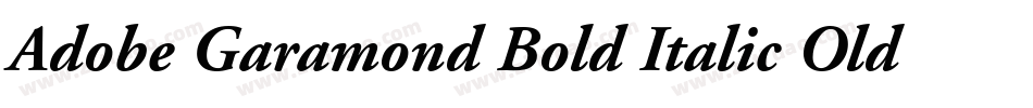 Adobe Garamond Bold Italic Oldstyle Figures字体转换